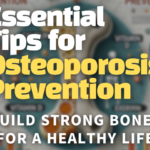 Osteoporosis prevention tips with healthy lifestyle image.