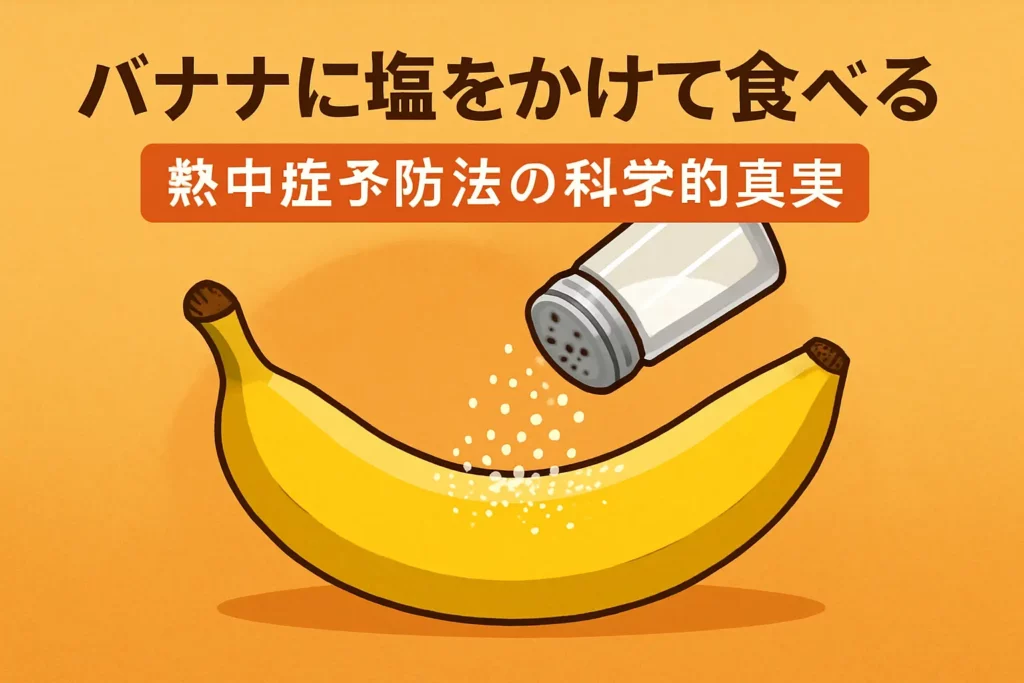 バナナに塩をかけて食べる熱中症予防法